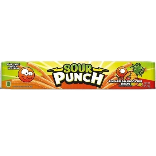 Sour Punch Pineapple-Mango Chili Straws Candy