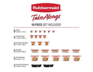 Rubbermaid 50-Piece Takealong Set