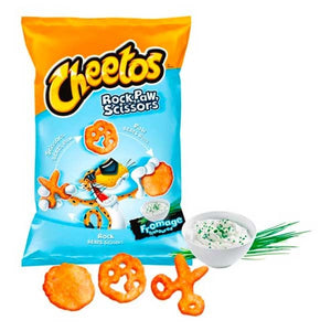 Cheetos Rock Paw Scissors Fromage Cheese Flavored Crisps